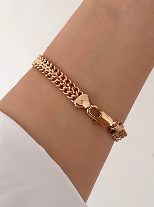 دستبند طلایی استیل رنگ ثابت