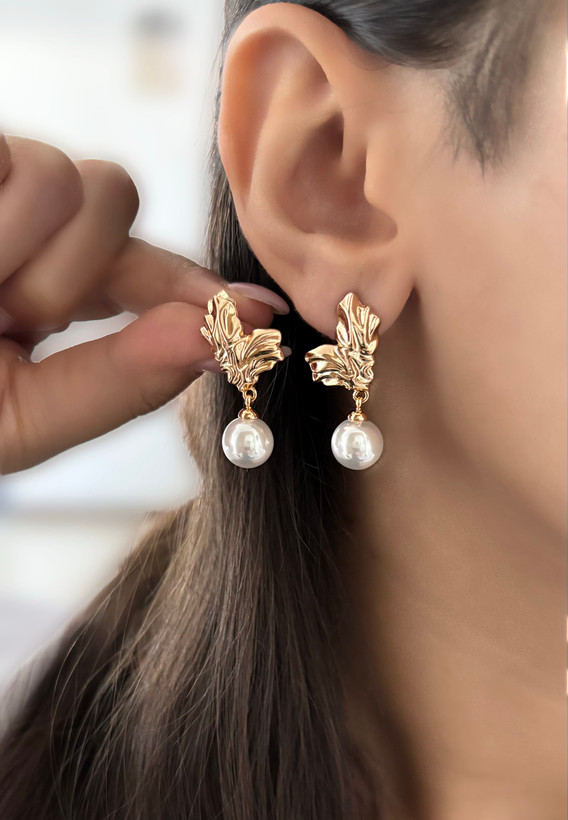 گوشواره خاص زنانه استیل طلایی