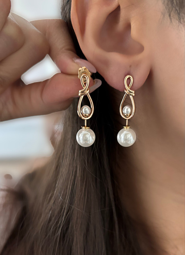 گوشواره مینیمال مرواریدی دخترانه