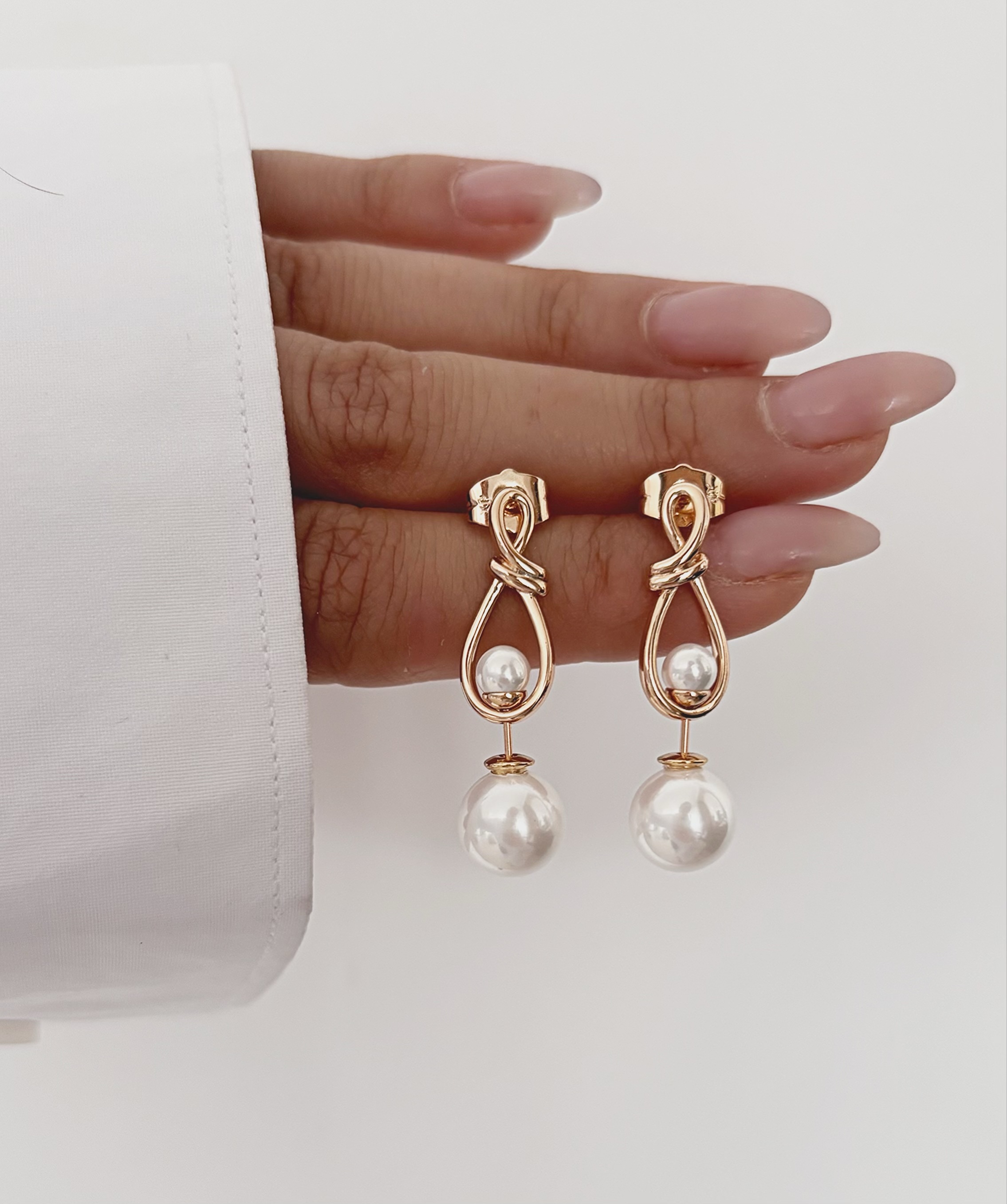 گوشواره استیل با آبکاری طلا