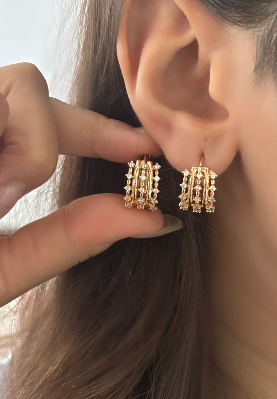 گووشاره حلقه ای طرحدار نگینی دخترانه