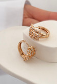 گوشواره حلقه ای ژوپینگ زنانه رنگ ثابت