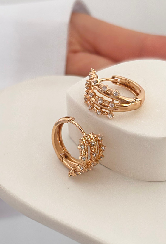 گوشواره حلقه ای ژوپینگ زنانه رنگ ثابت