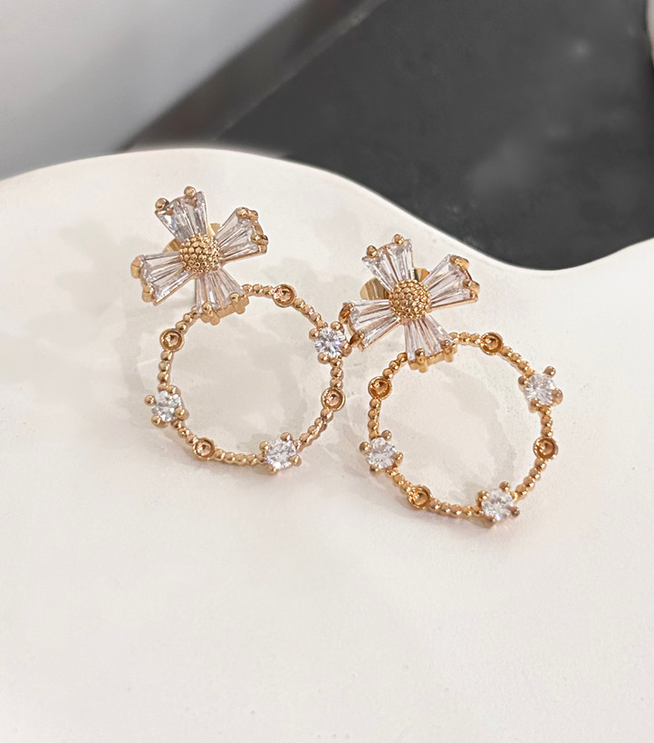 گوشواره استیل طرح گل