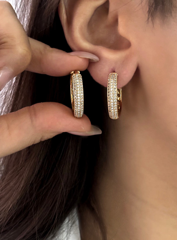 کوشواره حلقه ای مشابه طلا