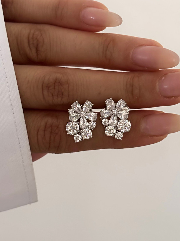 گووشاره جواهری نقره ای دخترانه