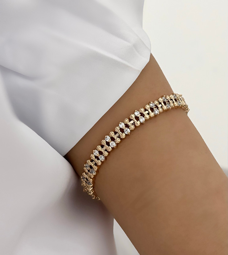 دستبند البرنادو استیل طلایی زنانه