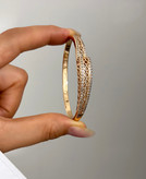 دستبند نگیندار دخترونه طلایی