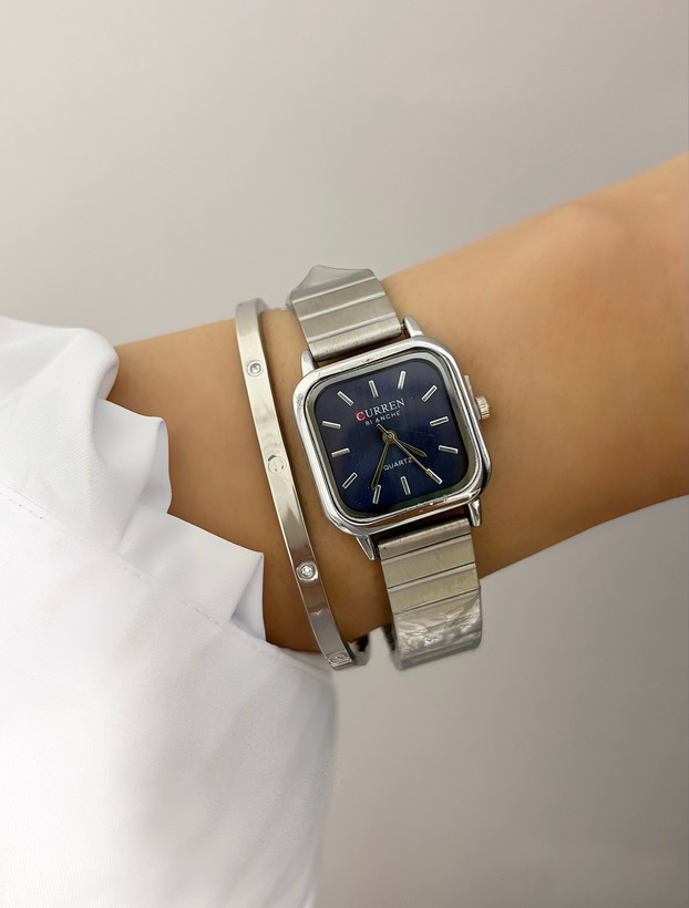 ساعت استیل صفحه مربعی