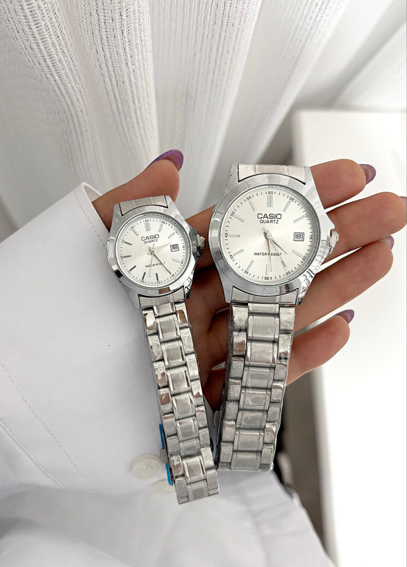 ست ساات کاسیو صفحه گرد سفید