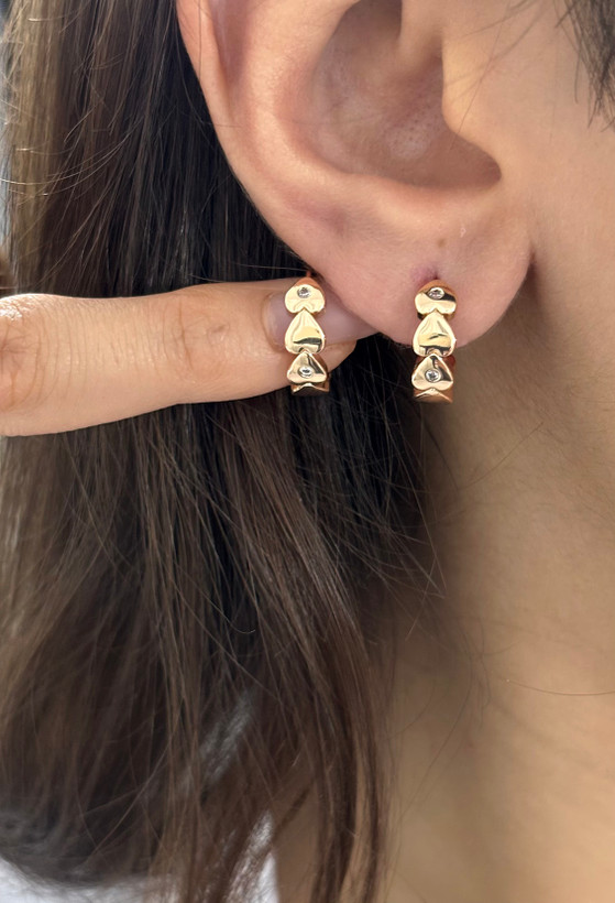 گوشواره استیل طلایی