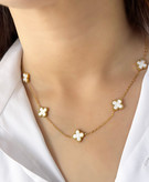 نیمست ونکیف طلایی گل سفید