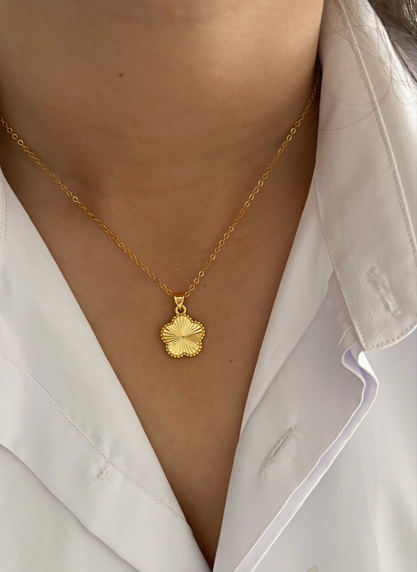 پلاک ونکلیف تراش دار طلایی