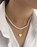 گدنبند قلب و مروارید دخترانه