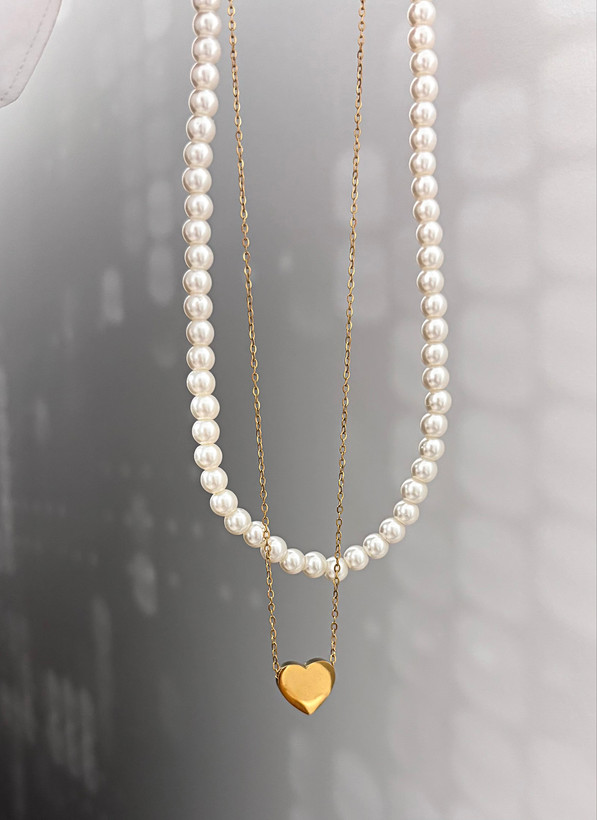 گردنبند فلبی استیل دخترانه