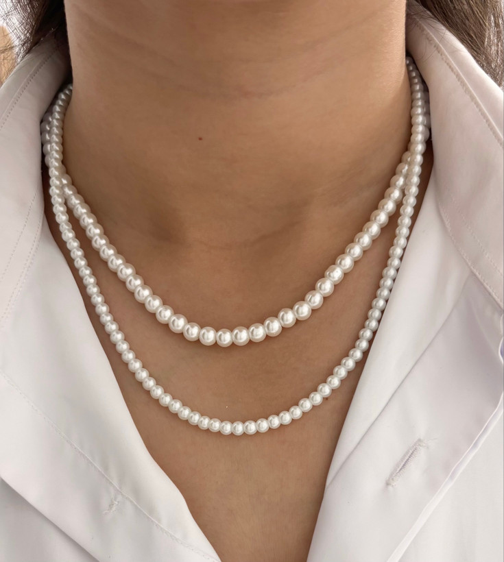 گردنبند مروارید ساده