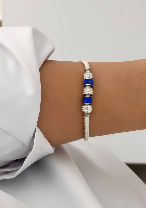 دستبند بند سفید دخترانه