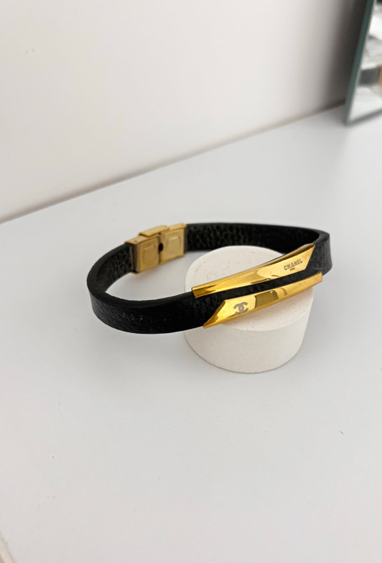 دستبند چرم مردانه با پلاک دیزل