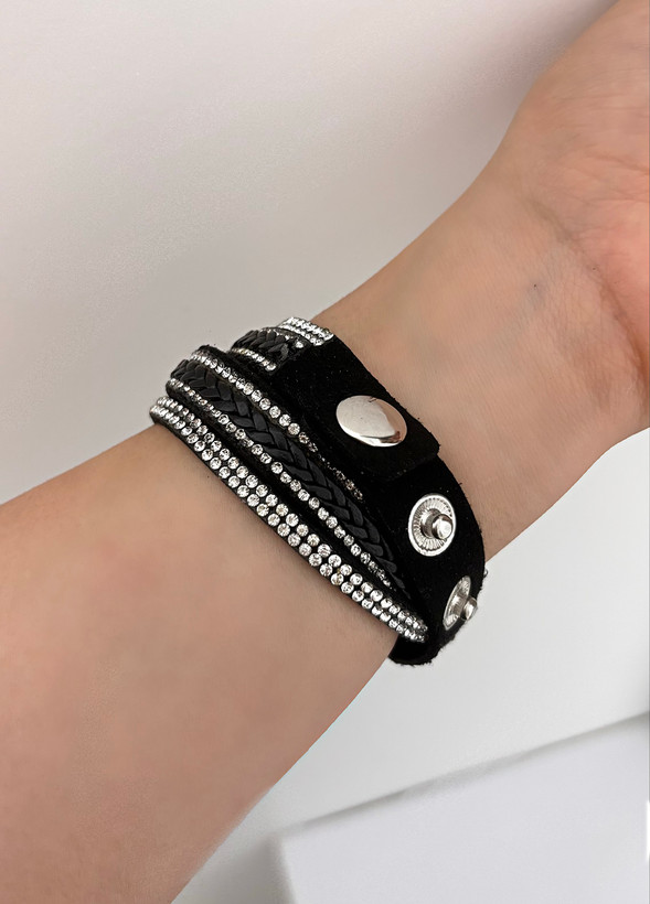 دستبند چرم دخترانه نگیندار اسپرت