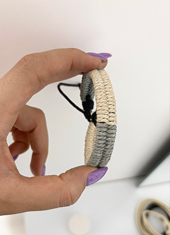 دستبند زنانه چرمی کنفی