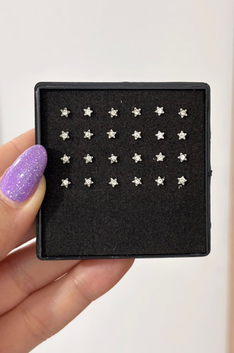 پیرسینگ سوزنی بینی تک نگین و ستاره