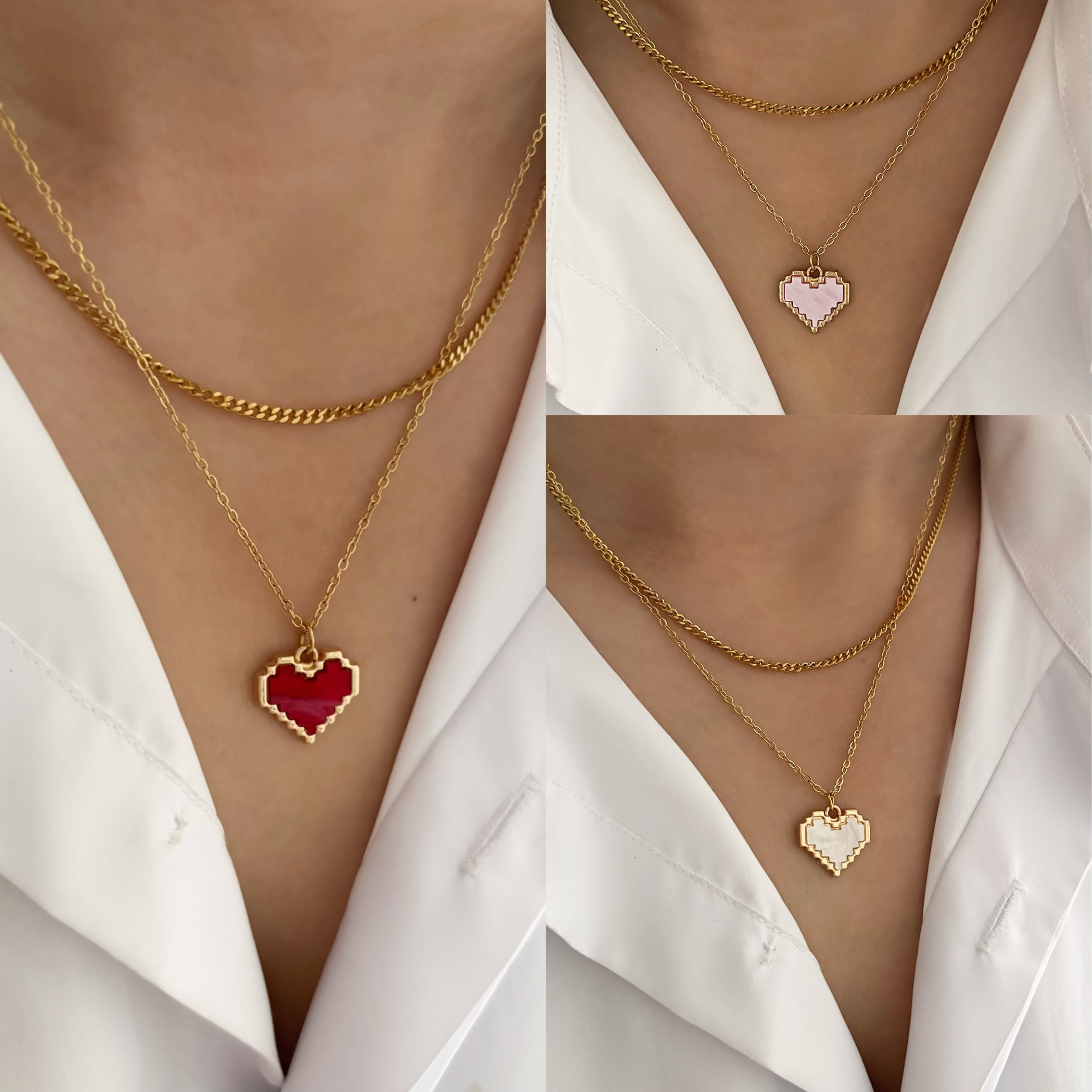 گردنبند دولاین پلاک قلبی ۷۵۱