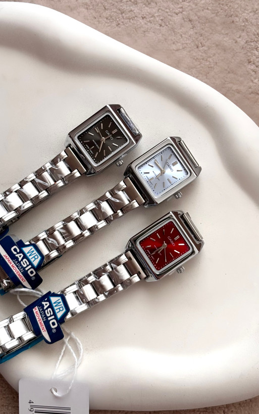 ساعت کاسیو استیل صفحه مستطیل