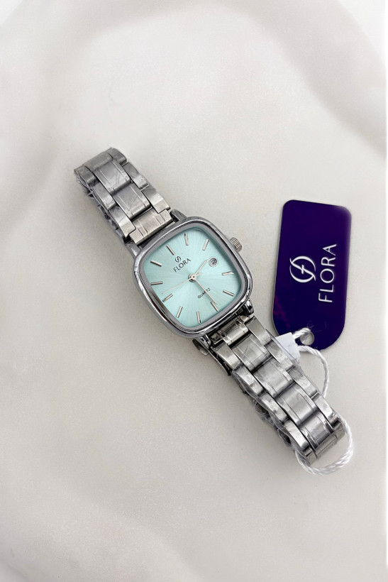 ساعت زنانه بند سیلور صفحه بیضی