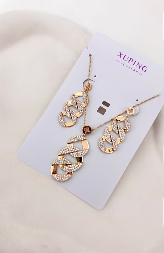 گوشواره کارتیه آویزی طلایی