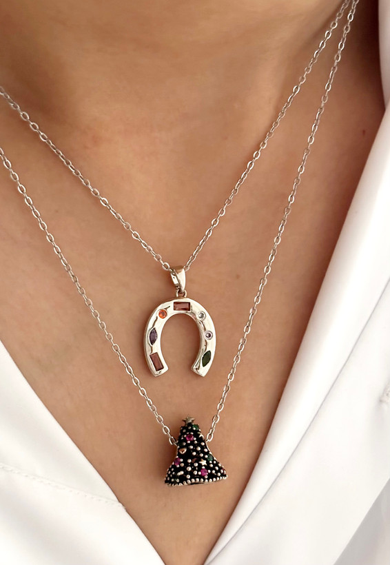 گردنبند نعل اسب زنانه چشم نظر