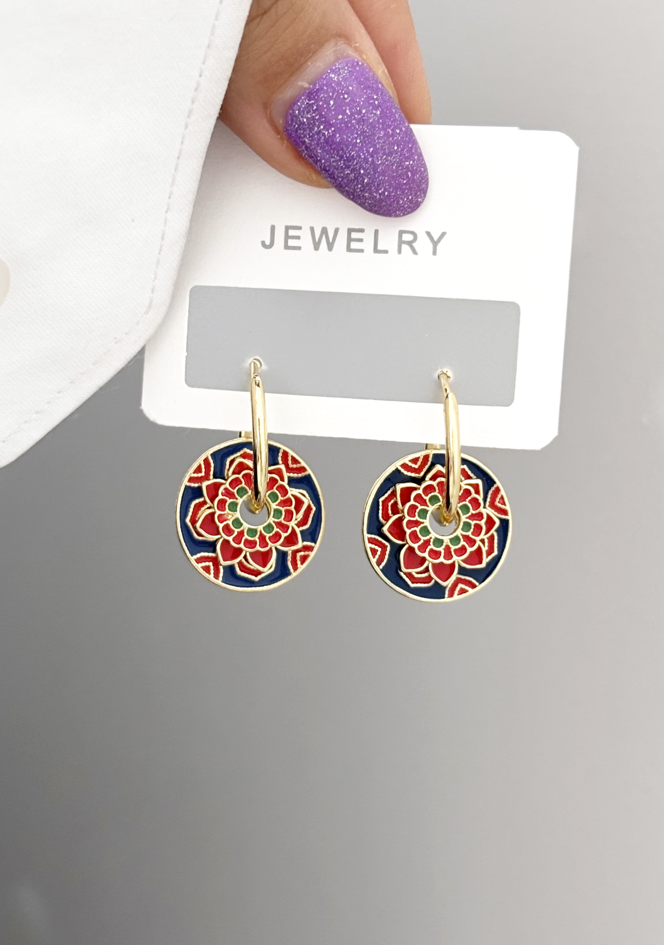 گوشواره رزینی هنری دخترانه