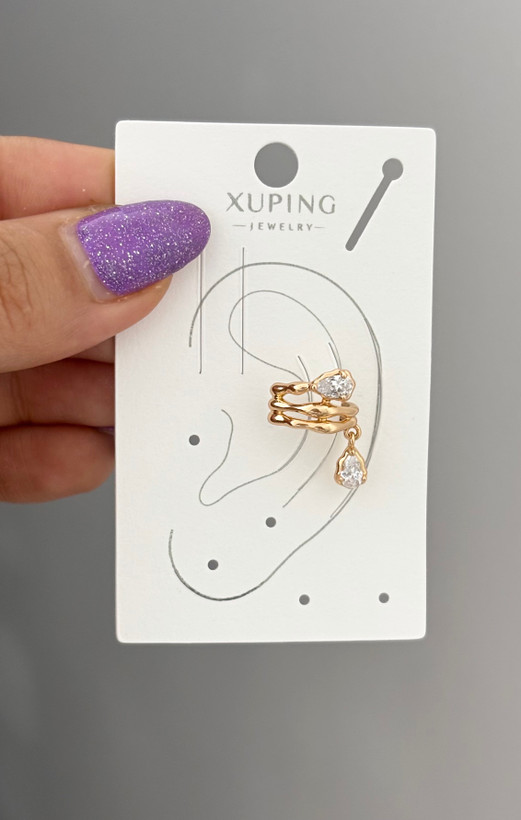 گووشواره ژوپینگ رنگ ثابت بدون سوراخ