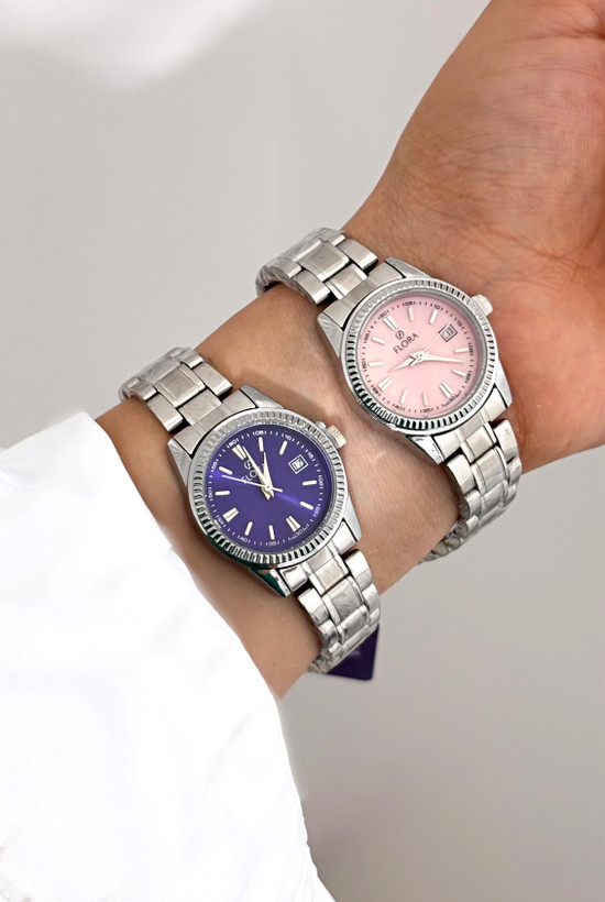 ساعت استیل صفحه گرد سیلور