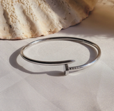 دستبند میخی استیل سیلور زنانه