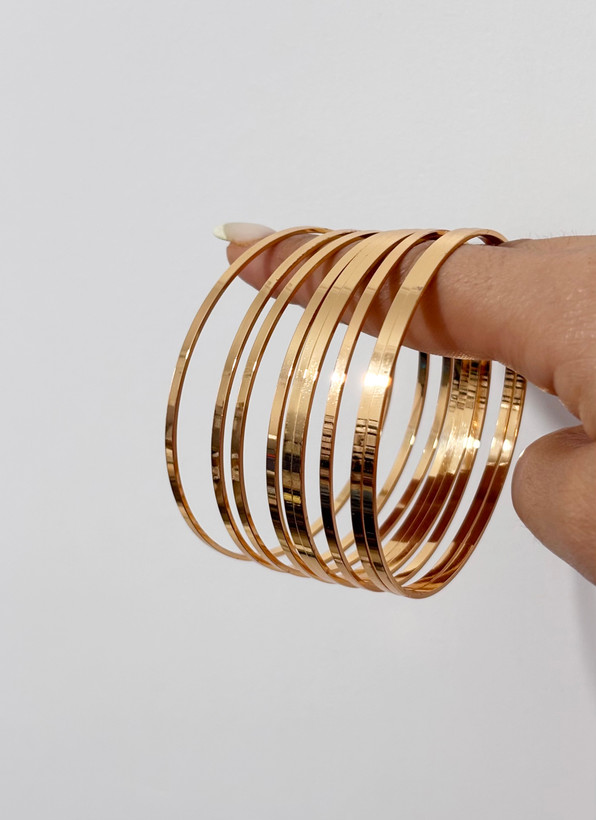 النگو دخترانه ۹ تایی استیل