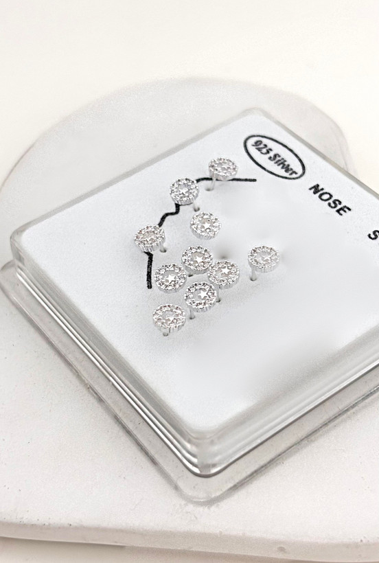 پیرسینگ نقره بینی مدل ستاره و ریز