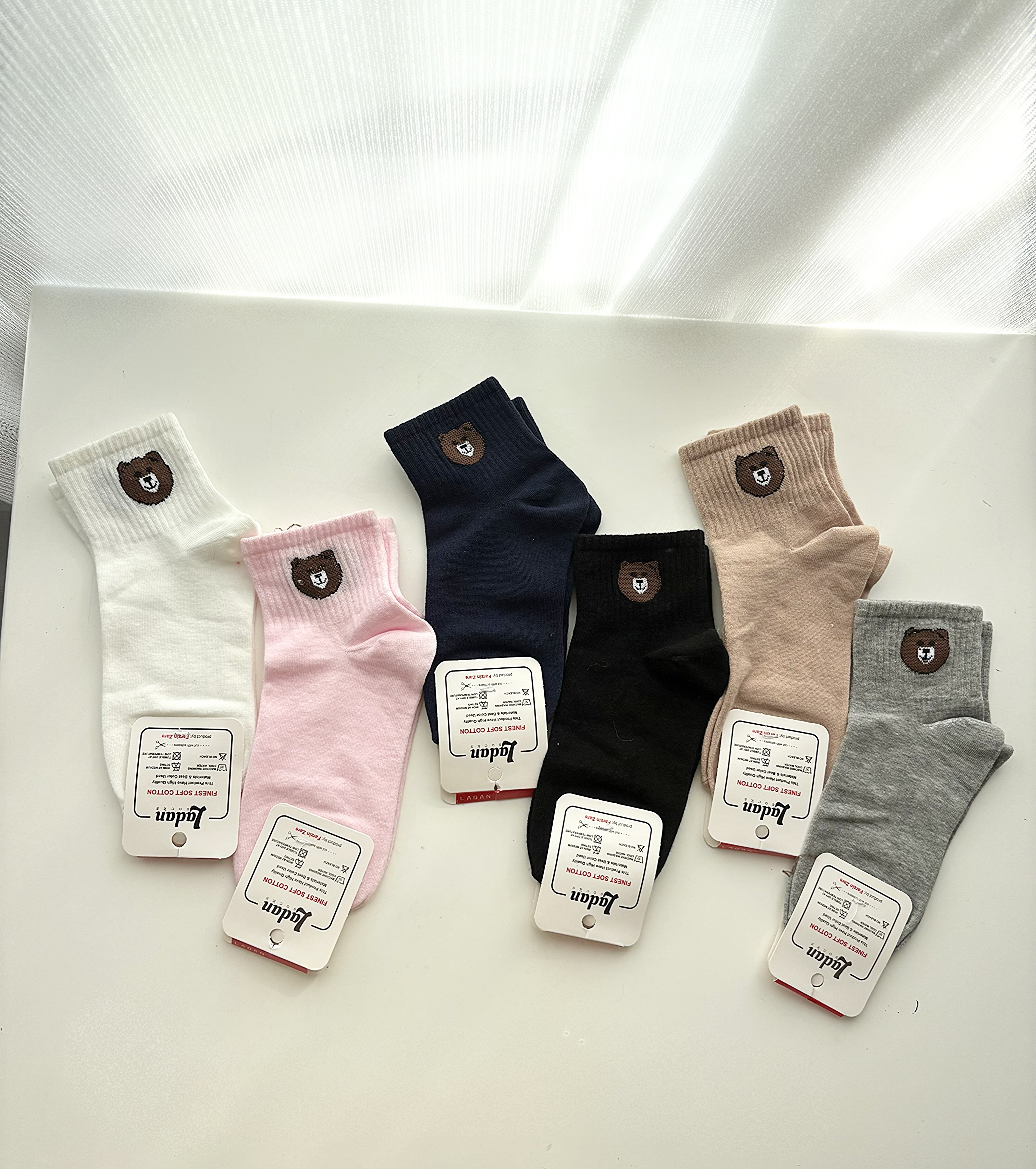 جوراب ساق کوتاه خرسی زنانه ۸۴۶