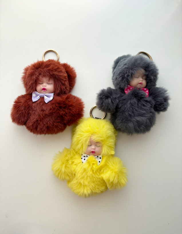 جاسوییچی عروسکی اسکیمو بزفی پشمی