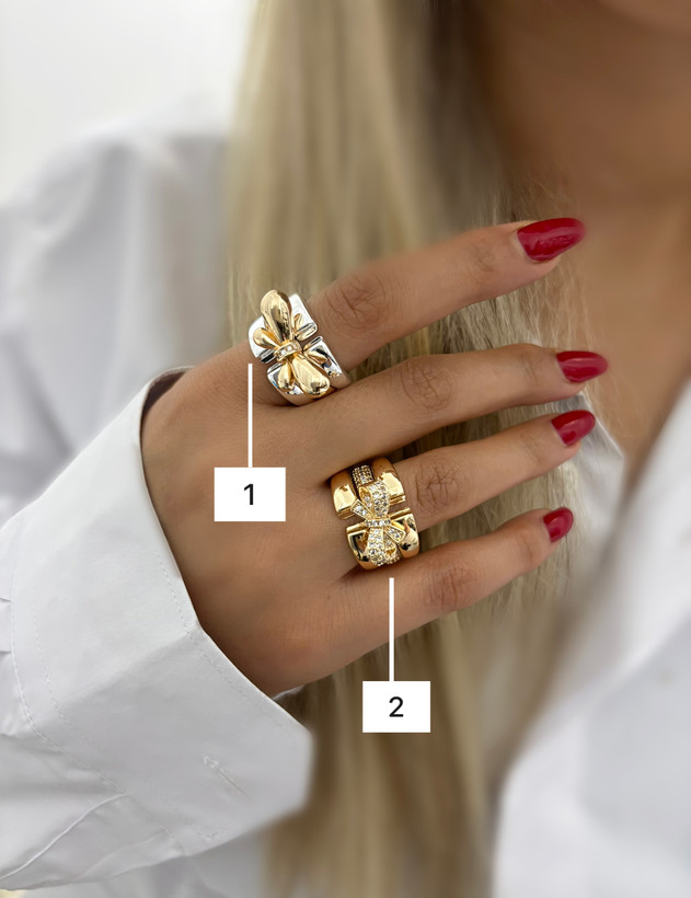 انگشتر فشن طرح وپاپیون دخترانه