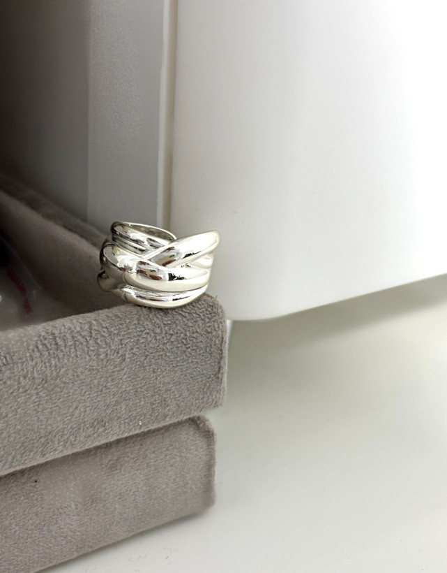 انگشتر استیل کروم براق