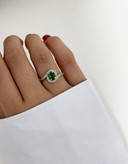 انکشتر تک نگین سبز زنانه