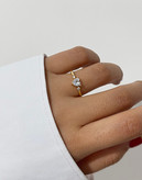 انگشتر قلبی مینیمال تک نگین