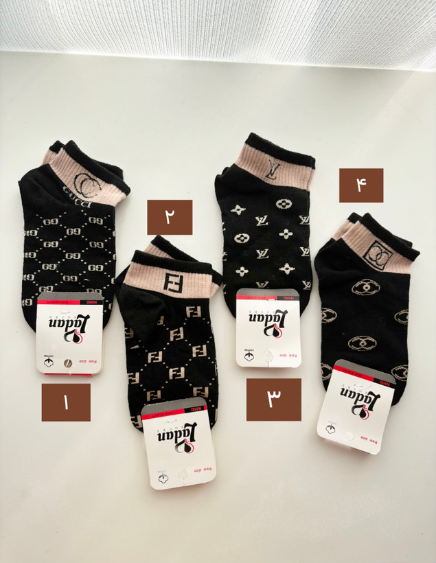 جوراب مشکی طرحدار دخترانه