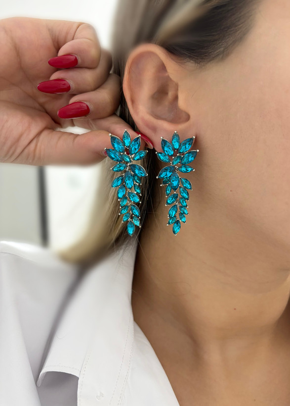 گوشواره نگیندار طرح برگ