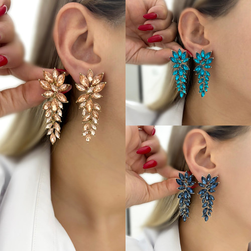 گوشواره مجلسی نگیندار خوشه