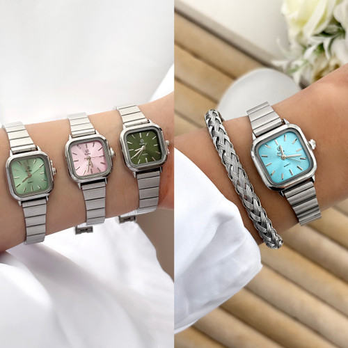 ساعت استیل بند کرکره ای زنانه