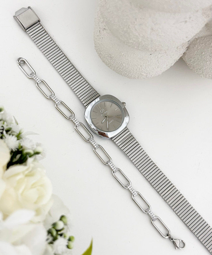 ساعت کادویی استیل رنگ ثابت