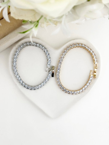 دستبند تنیس جواهری دخترانه