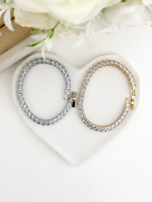 دستبند تنیس جواهری دخترانه