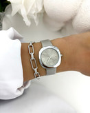 دستبند طرح سیلور نگیندار زنانه